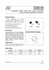 DataSheet STP8NK100Z pdf